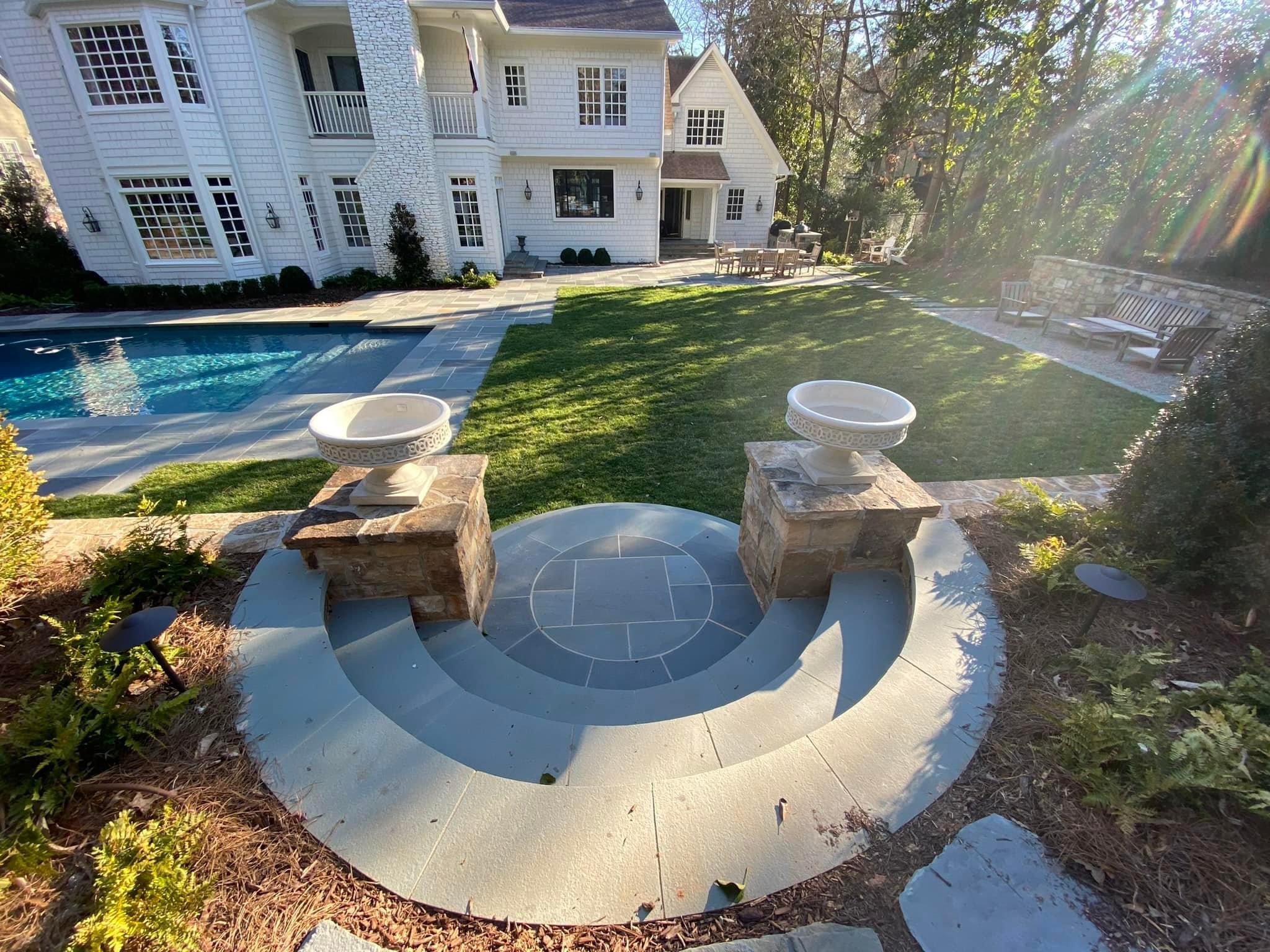 Brick paver walkway