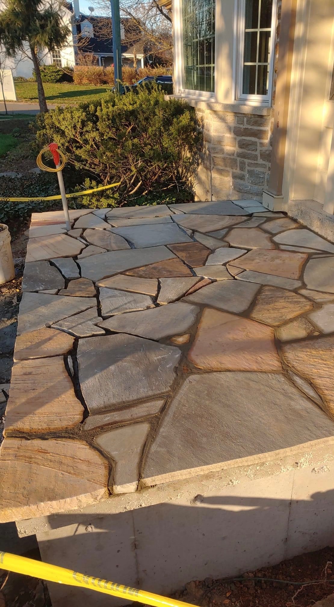 Large scale patio construction